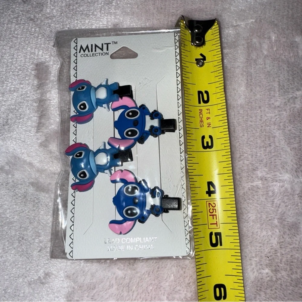 ✨✨5/$10✨✨ Mint Collection Stitch Character Set 4 Hair Barrettes Snap Clips Hair